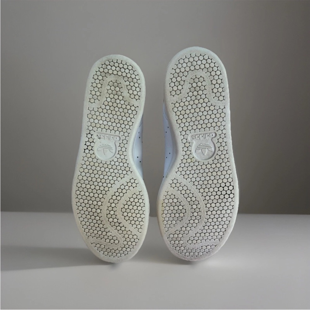 Adidas Stan Smith Sneakers Big Girl Size 6 White Pink - Picture 7 of 10